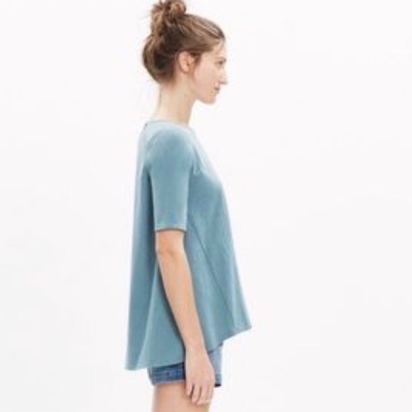 Madewell blue back zip swing tee - Picture 2 of 4